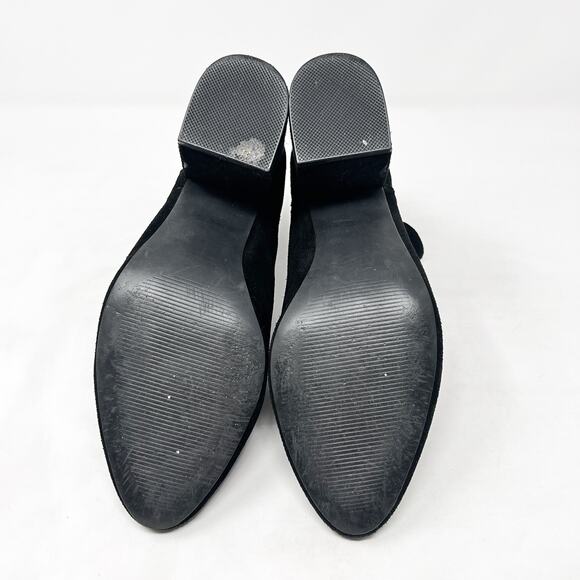 [Steve Madden] Rookie Black Suede Cut-Out Side Split Shaft Ankle Boots Size 10 - Picture 10 of 12